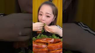 ASMR MUKBANG Indulging in Spicy Pork Belly with Satisfying Crunchy Sounds 🎧🔥🥓 mukbangasmr shorts [upl. by Ianaj]