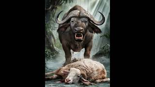 African wild buffalo vs White Animals  mammoth camel Lion Tiger Wolf blackpanther [upl. by Kama162]