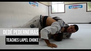 Dedé Pederneiras teaches lapel choke [upl. by Esenaj]