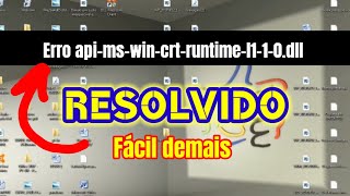 SOFTWARE OU JOGO NAO INICIA Erro apimswincrtruntimel110dll  SOLUÇÃO FÁCIL [upl. by Nilesoy101]