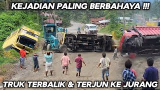 Kejadian Paling Berbahaya  DETIKdetik Truk Terbalik Dan Terjun Ke Jurang Di Tanjakan Batu Jomba [upl. by Beale319]