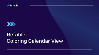 Retable  Coloring Calendar View [upl. by Aitnis]