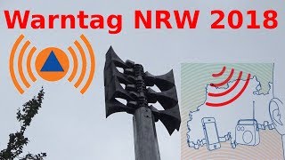 Warntag NRW 2018  Sirenenprobe Köln  ECN 1800 Mastmontage [upl. by Assenej]