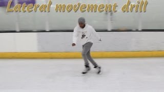 Side Step Cross Lateral Movement Ice Hockey Power Skating Agility Balance Drill [upl. by Eiryk513]