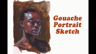 Gouache Portrait Sketch [upl. by Ainesell]