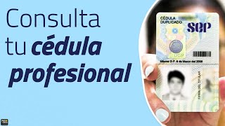 ¿Necesitas consultar tu cédula profesional Hazlo así [upl. by Zelazny]