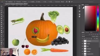 Photoshop Layers  Veggie Head Activity [upl. by Borras]