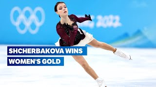 ⛸ Anna Shcherbakova wins Womens Gold  Figure Skating Beijing 2022  Free Skate highlights [upl. by Eugine]