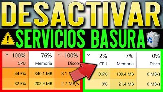 Desactivar Servicios Innecesarios de Windows 1011  SIN PROGRAMAS  Optimizar Windows al 100 [upl. by Ylrehs]