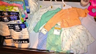 Baby Girl Newborn Clothing Haul  23 Weeks Pregnant [upl. by Llehsad251]