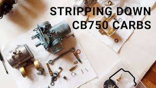 Stripping Down Honda CB750 Carbs for Cleaning amp Rebuild  1970 K0  Part 4 [upl. by Dorahs186]