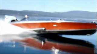 Hornet II Henry J Kaisers 193039 Gar Wood race boat on Lake Tahoe V12 Rolls Royce [upl. by Meehahs]