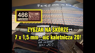 ŁUCZNIK 466 TUNING  domowy PANCERNIK i przeszycie skóry 7 x 15 mm ZYGZAKIEM nicią kaletniczą 20 [upl. by Durrej]