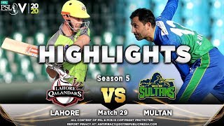 Lahore Qalandars vs Multan Sultans  Full Match Highlights  Match 29  15 March  HBL PSL 2020 [upl. by Christina]