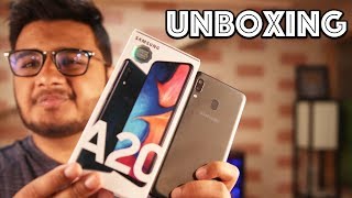 Samsung A20 Unboxing amp Hands On [upl. by Naut]