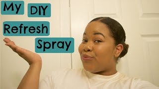 My DIY Refresh Spray  Curly Hair  Natural Hair [upl. by Jakoba]