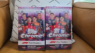 2023 Topps Chrome F1 Hobby Box First Look Hits No talking just opening packs [upl. by Nage649]