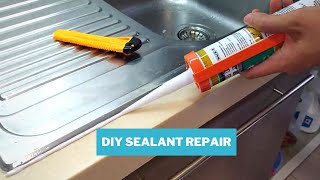 How to apply sealant around a kitchen sink for just RM30 USD722 [upl. by Jackelyn822]