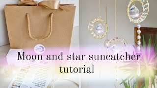 Moon and star suncatcher tutorial ✨️ how to make a suncatcher [upl. by Biddick]