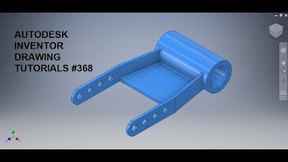 Autodesk Inventor 3d drawing tutorial 368  Inventor drawing tutorials  cad practice  3d draw [upl. by Mareld]