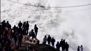 Imagens impressionantes das grandes ondas de Nazaré [upl. by Bouton]