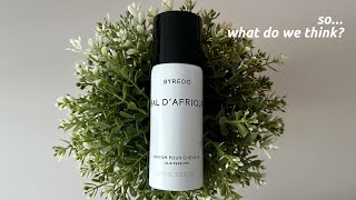 Byredo Bal dAfrique Hair Perfume  Worth It [upl. by Savina]