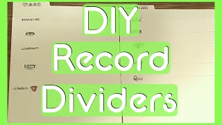 DIY Record Dividers Tutorial [upl. by Nosneb]