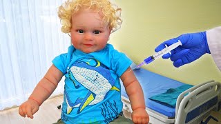 Reborn Toddlers Getting Doctor Checkup Role Play Compilation [upl. by Ailin]