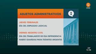 Asuetos administrativos en Tribunales y el Registro Civil [upl. by Hortense623]