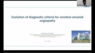 Provincial Stroke Rounds  Evolution of diagnostic criteria for cerebral amyloid angiopathy [upl. by Bronwyn]