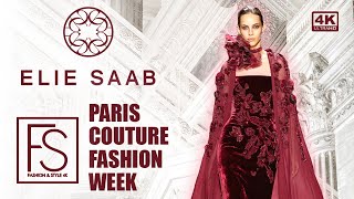 ELIE SAAB Haute Couture FW 202425 PARIS FASHION WEEK 4K Full Show Karolina Kurkova Zhenya Katava [upl. by Estren]