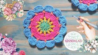 Minis o pequeños Mandalas en Crochet  Paso a Paso [upl. by Washington]