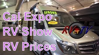 Cal Expo RV ShowMini Travel TrailersClass B  C PricesRVerTV [upl. by Odrareg]