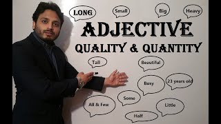 Adjective of Quality amp Quantity  Grammar  By Syed Ali Raza Kazmi [upl. by Hcirdla]