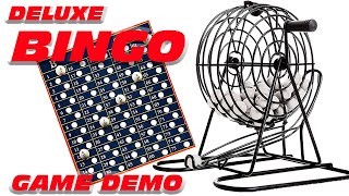 DELUXE BINGO SET LOTTO WIRE CAGE WITH AUTOMATIC RANDOM BALL SELECTOR 150 TOKENS [upl. by Neltiak]