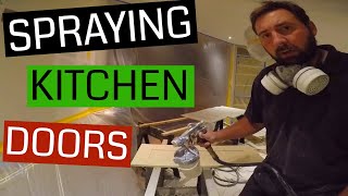 Graco 95 Finish Pro Hvlp  Spray Painting Cabinate Doors TIPS [upl. by Ayekin]