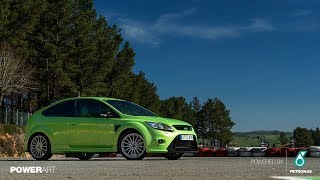 Ford Focus RS MK2 la bestia verde PRUEBA  USPI  POWERART S04  E05 [upl. by Cattima]