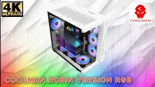 Case Coolman Robin 3 RGB Gabinete tipo pecera PC gamer [upl. by Sidney]