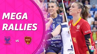 MEGA RALLIES of the match Milano  Roma  Serie A1 Tigotà 2425  Lega Volley Femminile [upl. by Luwana]