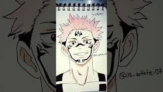 GOJO🩵 VS SUKUNA❤ DRAWING anime gojofanart drawing manga jujutsukaisen sukuna [upl. by Aicilak409]