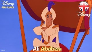 DISNEY SINGALONGS  Prince Ali  Aladdin Lyric Video  Official Disney UK [upl. by Ymor195]