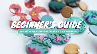 DIY Polymer Clay Earrings  Beginners Guide  Clay Earrings Tutorial [upl. by Fayina894]