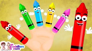 crayons Finger Family Song  Nursery Rhymes for kids  rhymes for toddlers  Toddlers Town [upl. by Torrin]