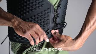 How to adjust the OMORPHO GVest weighted vest using the elastic cord system [upl. by Yhprum]