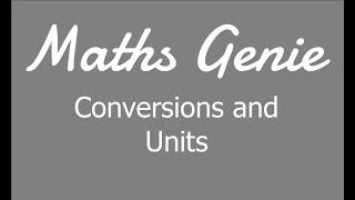 Conversions and Units [upl. by Alleira]