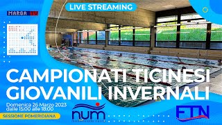 Campionati Ticinesi giovanili invernali di nuoto  Sessione Pomeridiana Piscina Canavée [upl. by Dulcea]