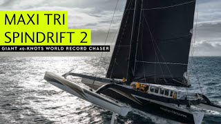 This giant 40knot trimaran is out to smash the round the world record [upl. by Nylareg]