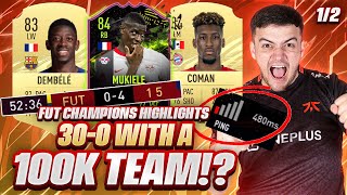 300 ON FUT CHAMPS w THE BEST 100K TEAM FIFA 21 ULTIMATE TEAM HIGHLIGHTS [upl. by Mesics341]