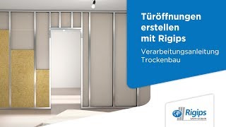 Erstellung von Türöffnungen  Rigips Verarbeitungsanleitung Trockenbau [upl. by Duane]