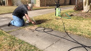 French Drain cleaning using the quotSewer Jetter kitquot from Amazon [upl. by Zerlina]